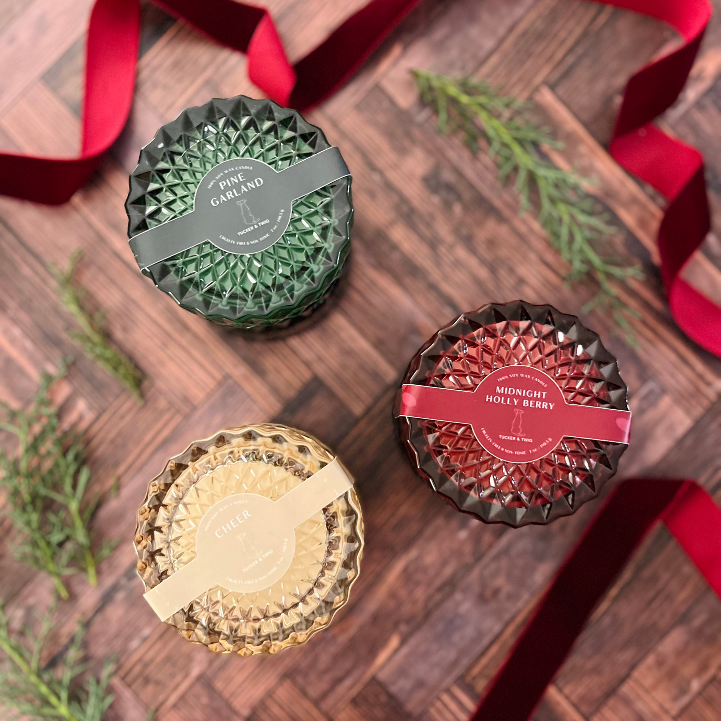 Midnight Holly Berry - Crystal Candle