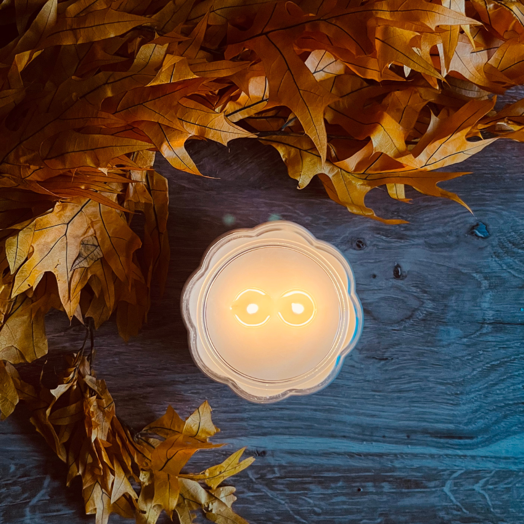 Glass Pumpkin Candle