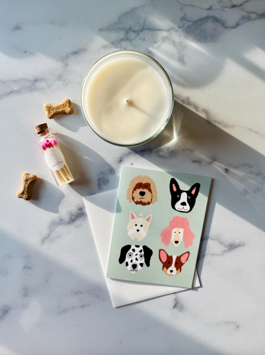Dog Faces - Greeting Card