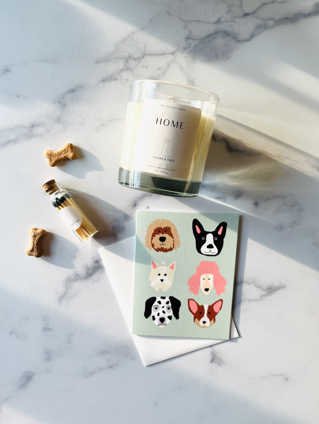 Dog Faces - Greeting Card