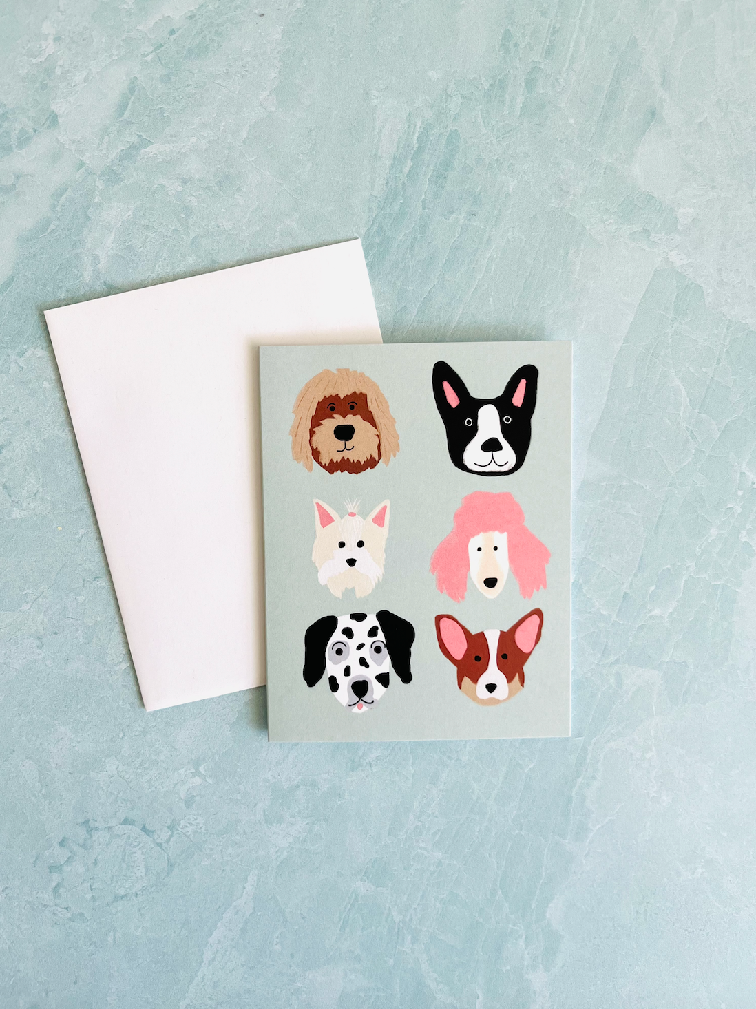 Dog Faces - Greeting Card