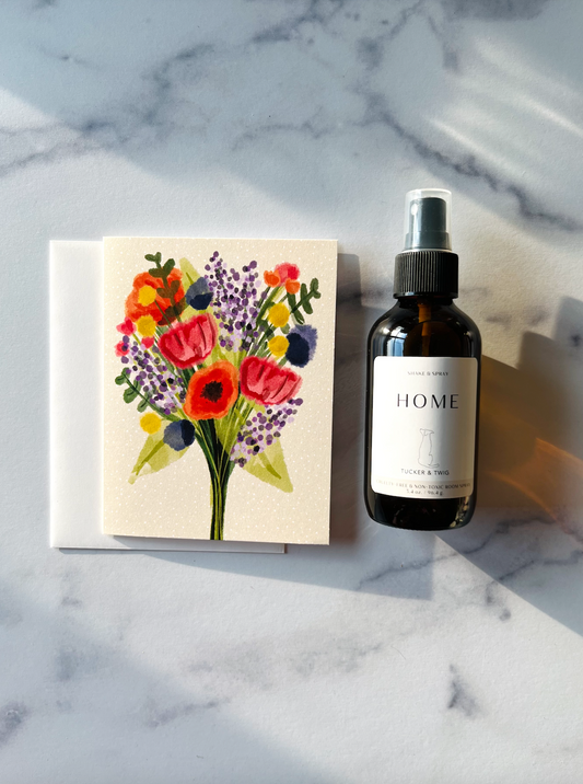 Flower Bouquet - Greeting Card