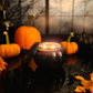 Black Glass Pumpkin Candle