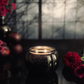 Black Glass Pumpkin Candle