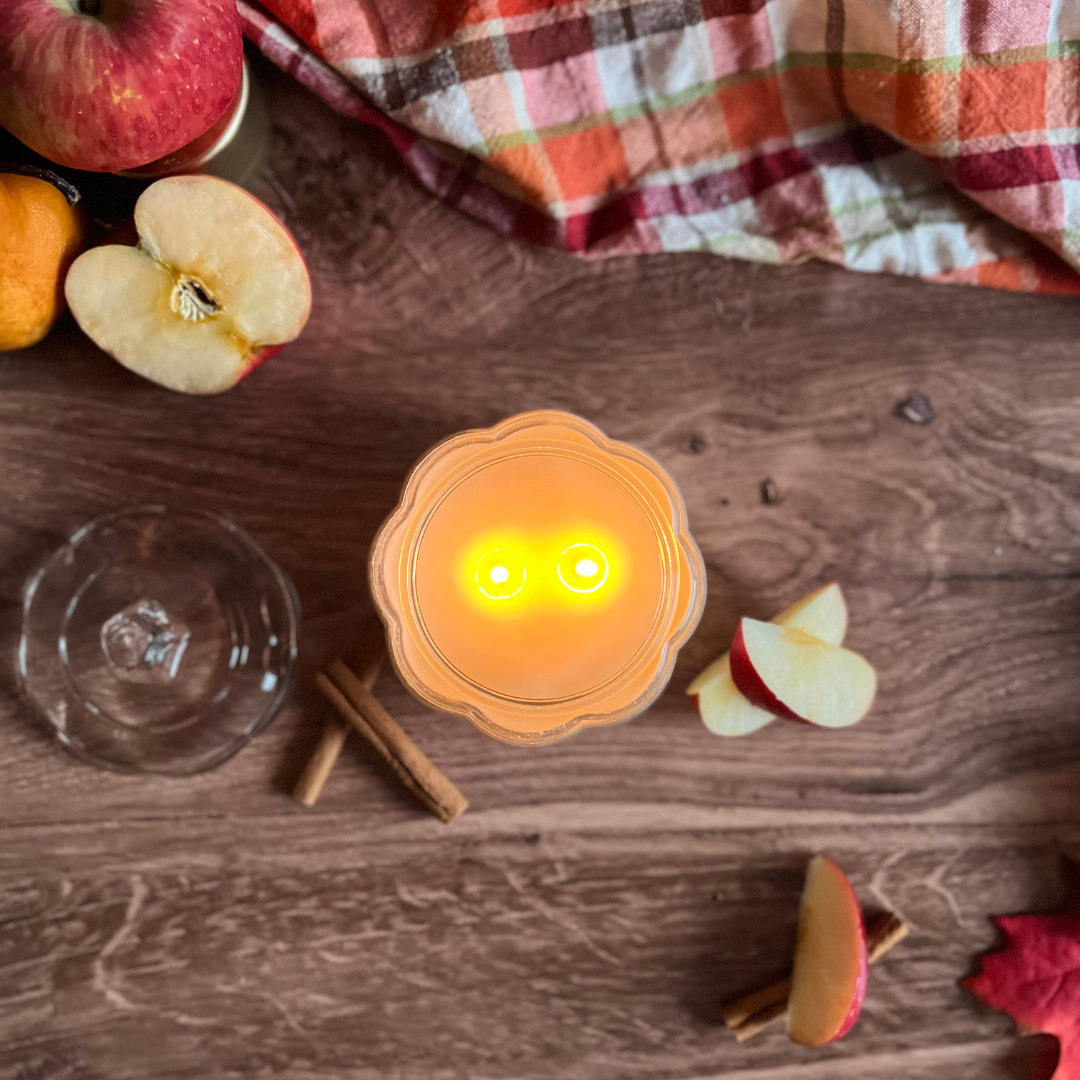 Glass Pumpkin Candle
