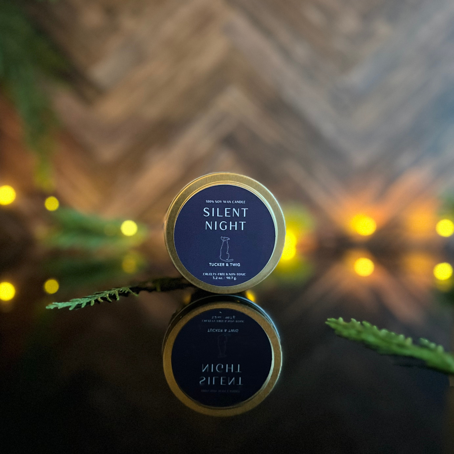 Silent Night 4 oz Candle Tin