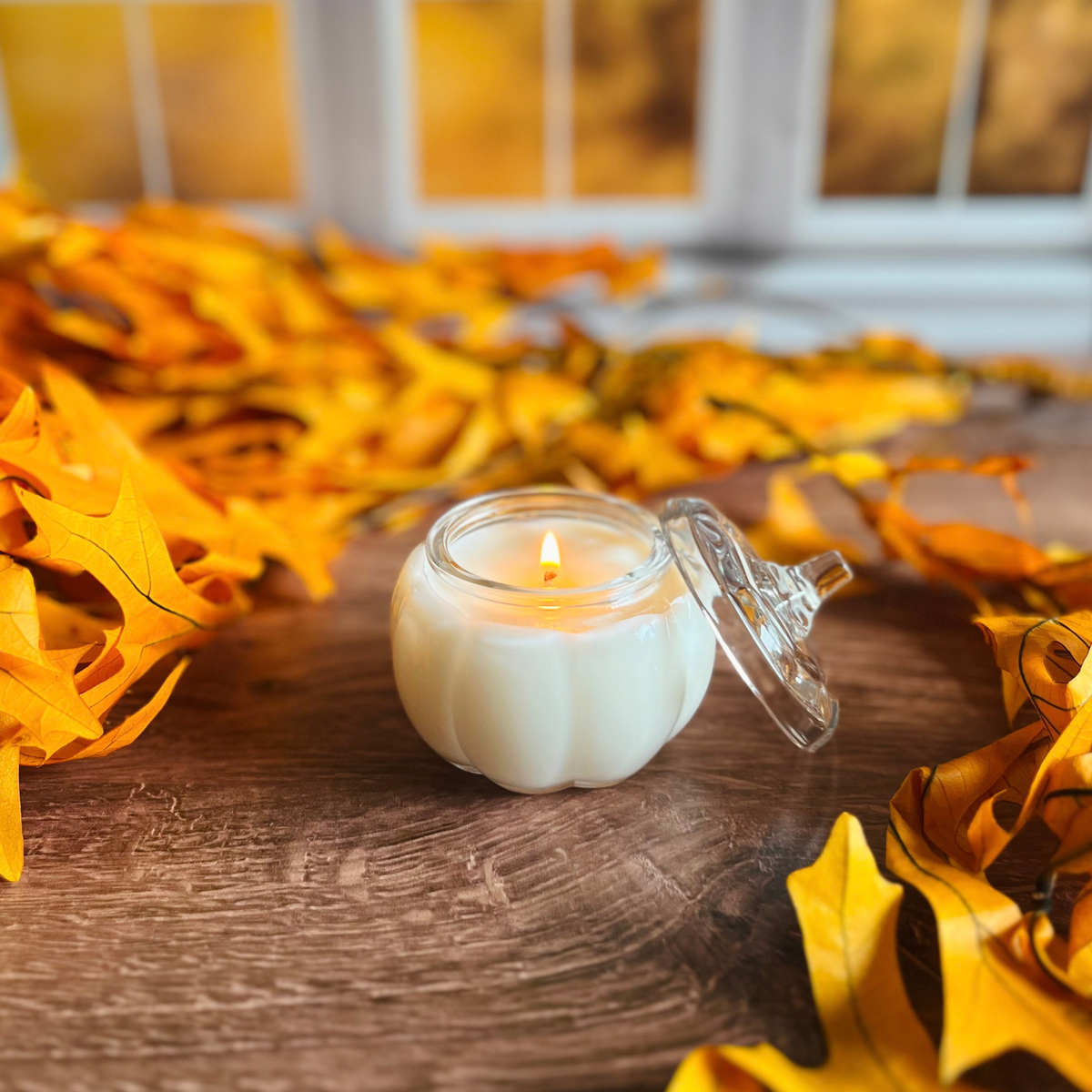 Mini Glass Pumpkin Candle
