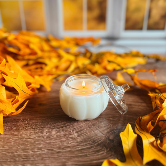 Mini Glass Pumpkin Candle