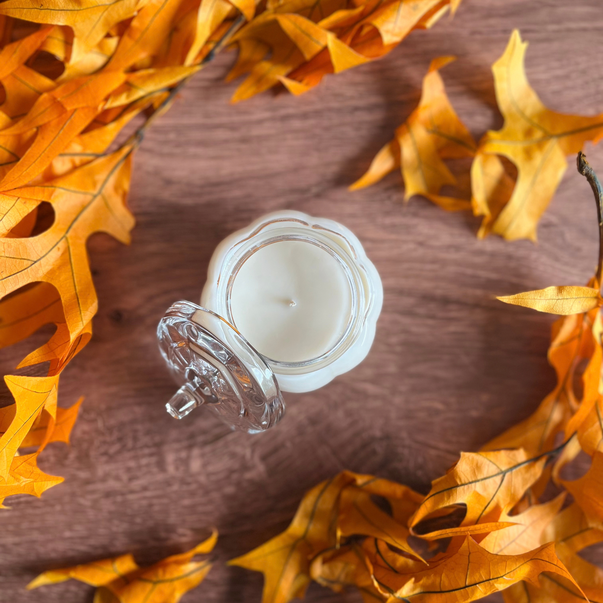 Mini Glass Pumpkin Candle