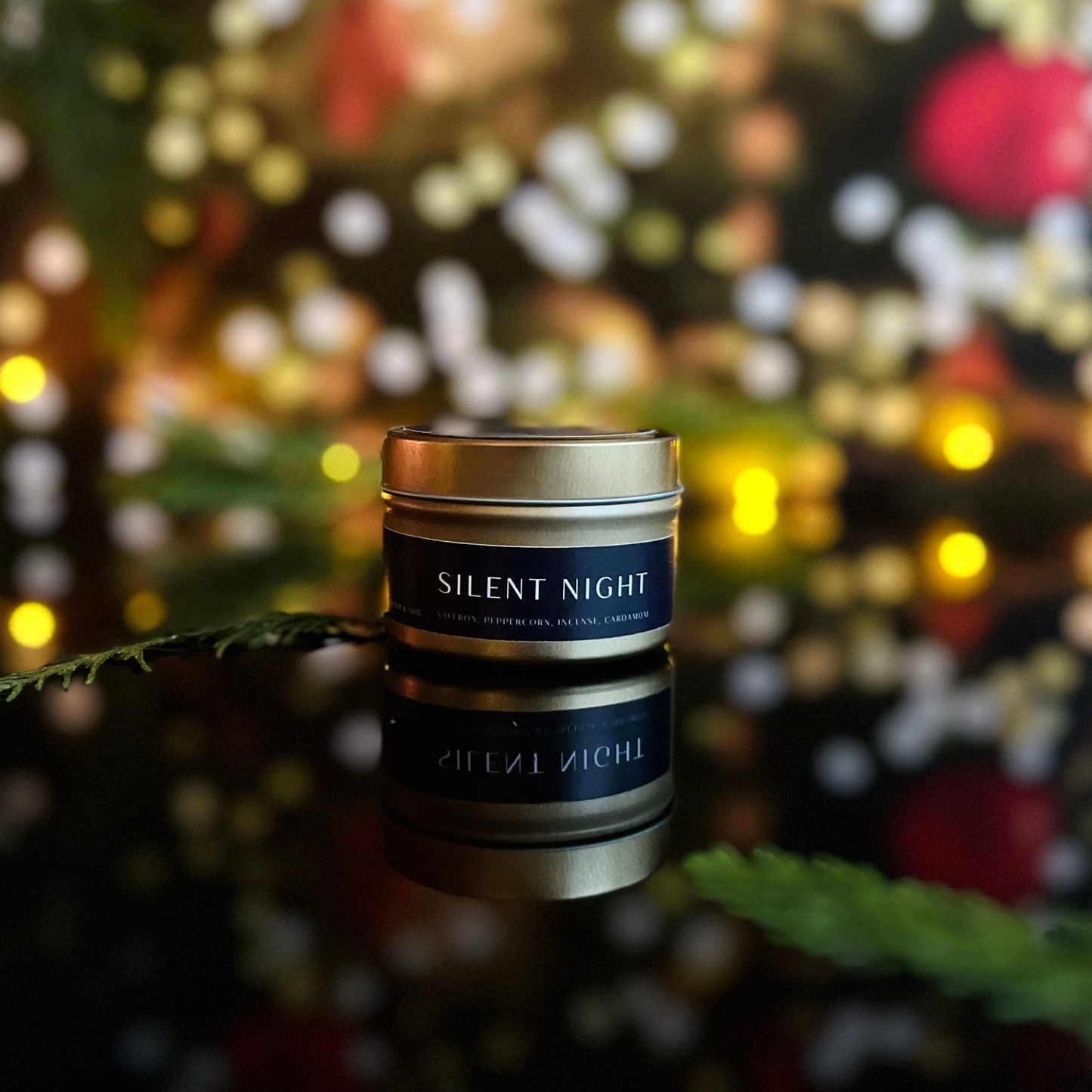 Silent Night 4 oz Candle Tin