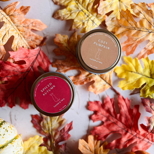 Seasonal 4oz Gold Candle Tin